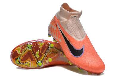 Nike Phantom GX DF Elite FG Firm Ground Soccer Cleats - Orange/Black/Purple