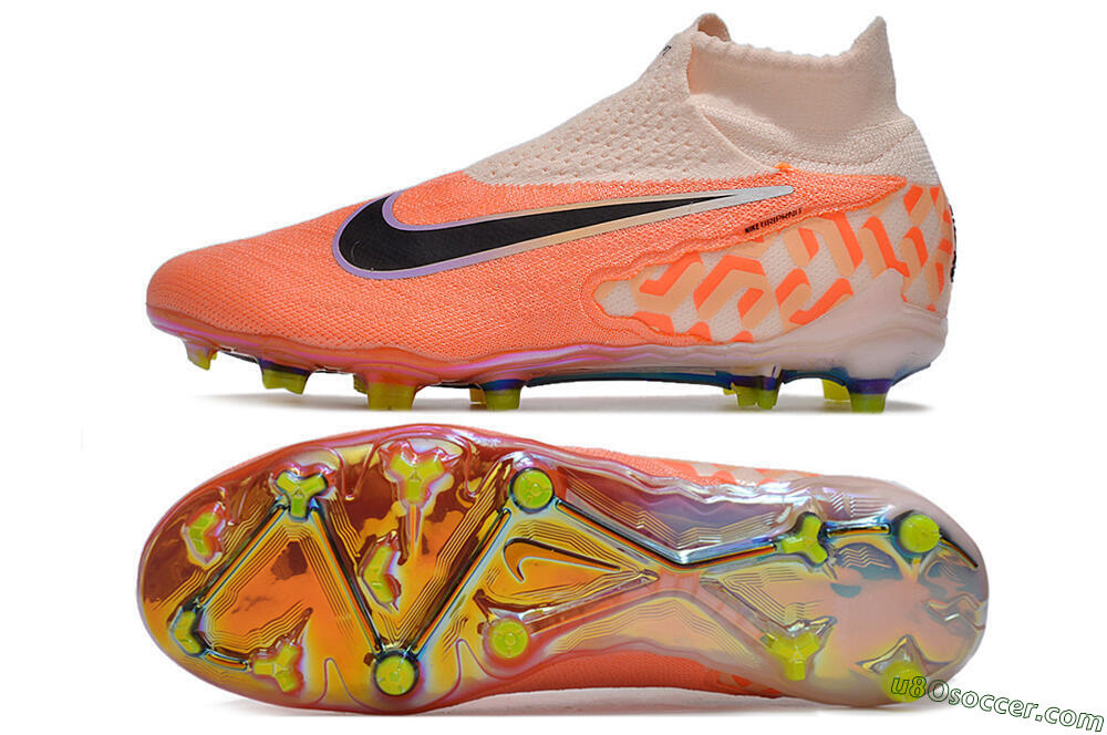 Nike Phantom GX DF Elite FG Firm Ground Soccer Cleats - Orange/Black/Purple 0
