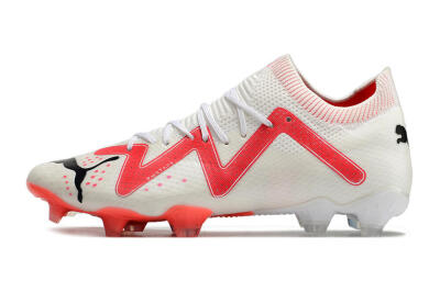 Puma Future Ultimate FG Firm Ground Soccer Cleats - White/Pink/Black
