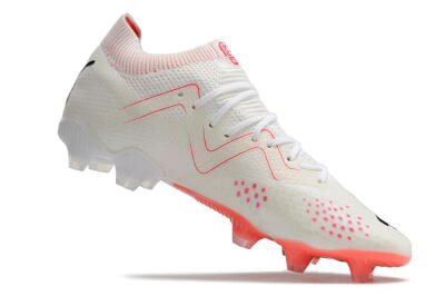 Puma Future Ultimate FG Firm Ground Soccer Cleats - White/Pink/Black