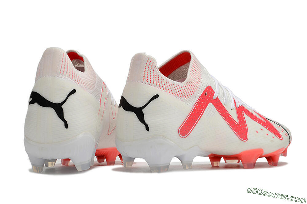 Puma Future Ultimate FG Firm Ground Soccer Cleats - White/Pink/Black 6