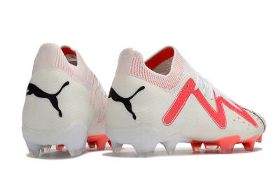 Puma Future Ultimate FG Firm Ground Soccer Cleats - White/Pink/Black