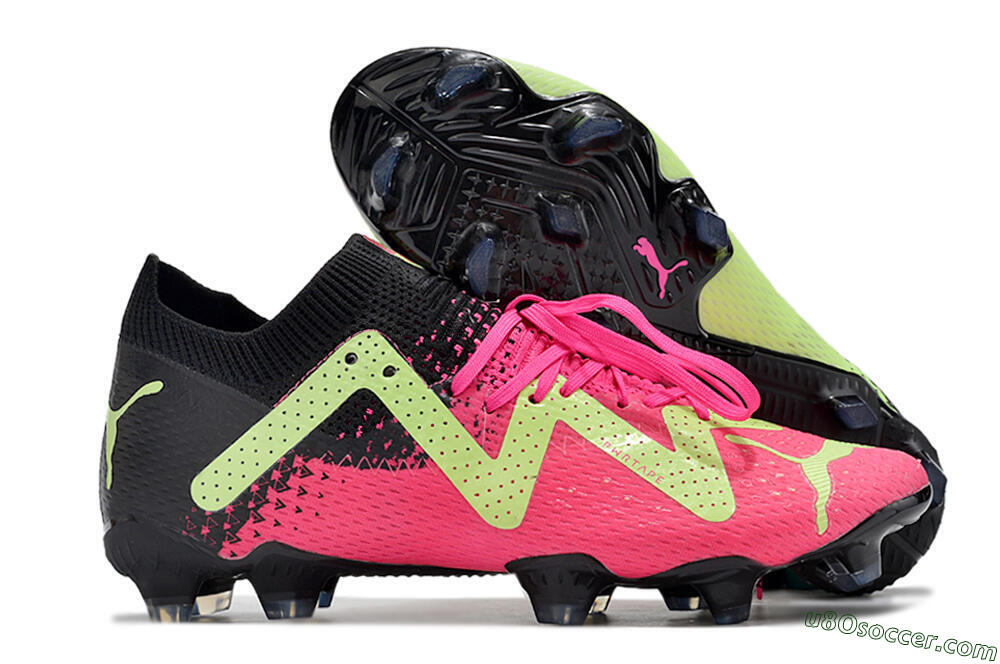 Puma Future Ultimate FG Firm Ground Soccer Cleats - Green/Pink/Black 1