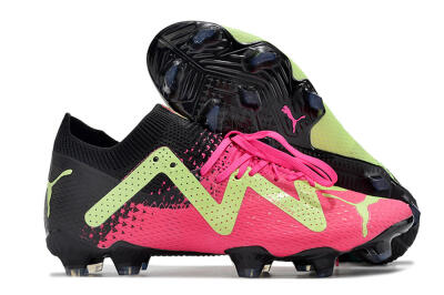 Puma Future Ultimate FG Firm Ground Soccer Cleats - Green/Pink/Black