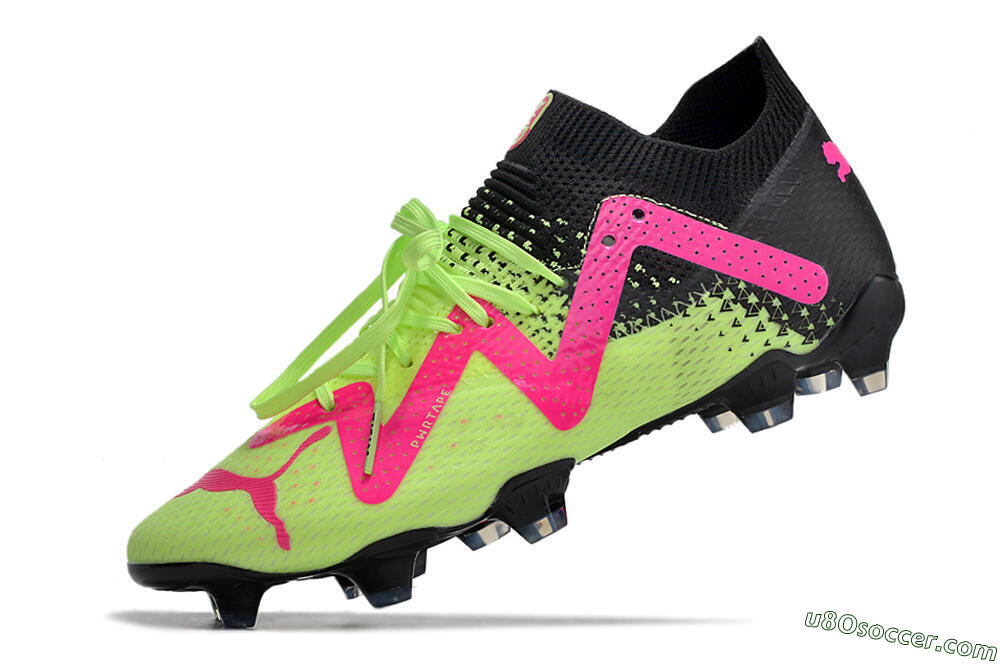 Puma Future Ultimate FG Firm Ground Soccer Cleats - Green/Pink/Black 5