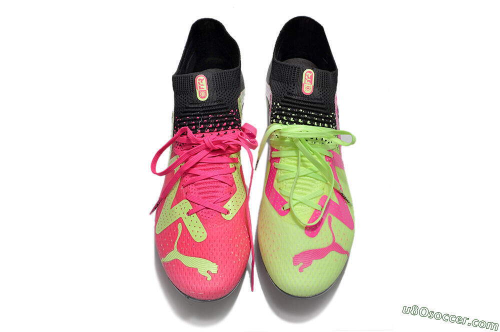 Puma Future Ultimate FG Firm Ground Soccer Cleats - Green/Pink/Black 6