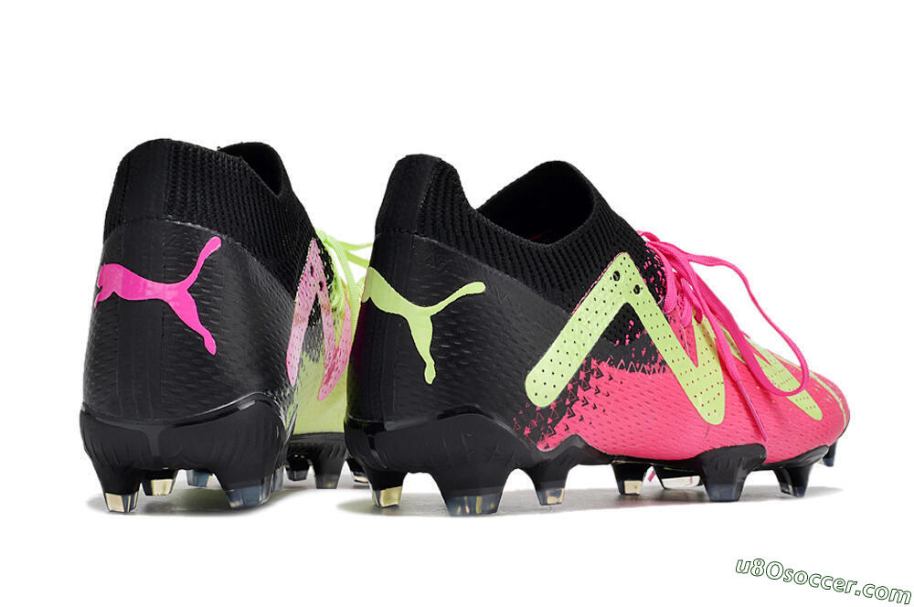 Puma Future Ultimate FG Firm Ground Soccer Cleats - Green/Pink/Black 7