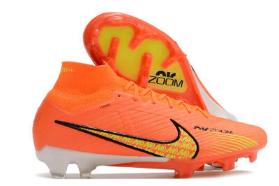 Nike Air Zoom Mercurial Superfly 9 Elite FG Firm Ground Soccer Cleats - Orange/Yellow
