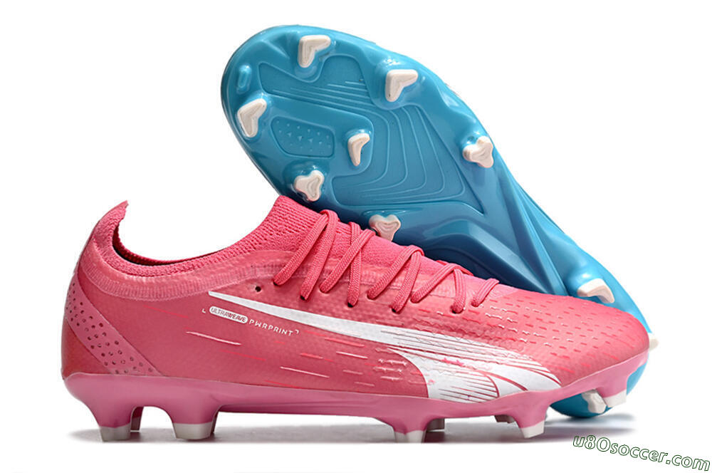 Puma Ultra Ultimate FG Firm Ground Soccer Cleats - Blue/White/Pink 1