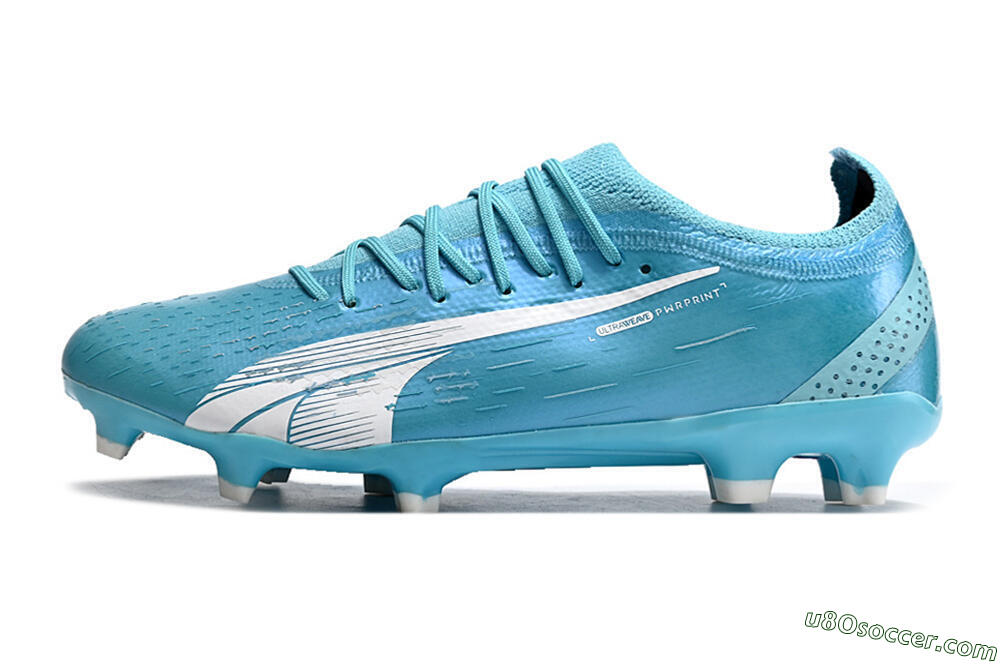 Puma Ultra Ultimate FG Firm Ground Soccer Cleats - Blue/White/Pink 2