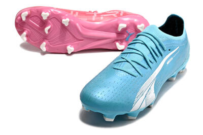 Puma Ultra Ultimate FG Firm Ground Soccer Cleats - Blue/White/Pink