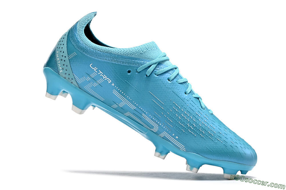 Puma Ultra Ultimate FG Firm Ground Soccer Cleats - Blue/White/Pink 4