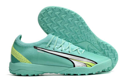 Puma Ultra Ultimate TF Artificial Turf Soccer Shoes - Blue/Yellow/Silver