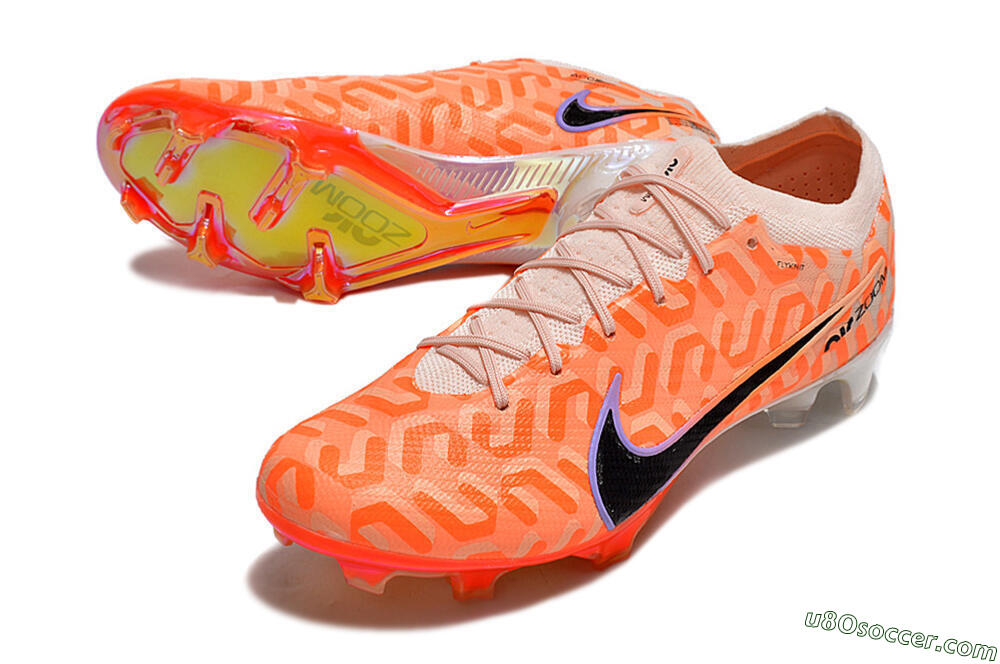 Nike Air Zoom Mercurial Vapor 15 Elite FG Firm Ground Soccer Cleats - Orange/Black/Purple 3