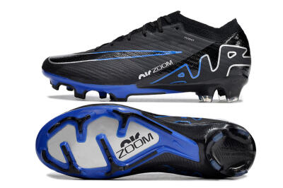 Nike Air Zoom Vapor 15 Elite SE FG Firm Ground Soccer Cleats - Black/Blue/White