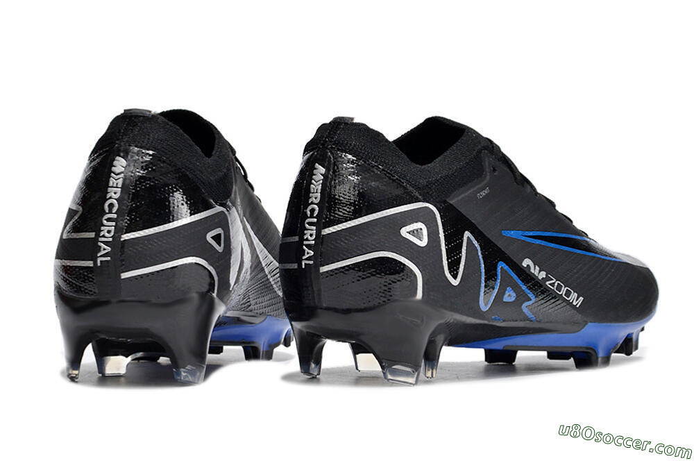 Nike Air Zoom Vapor 15 Elite SE FG Firm Ground Soccer Cleats - Black/Blue/White 6