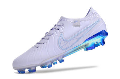NikeTiempo Legend 10 Elite FG Firm Ground Soccer Cleats - White/Blue/Gold