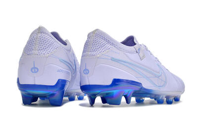 NikeTiempo Legend 10 Elite FG Firm Ground Soccer Cleats - White/Blue/Gold