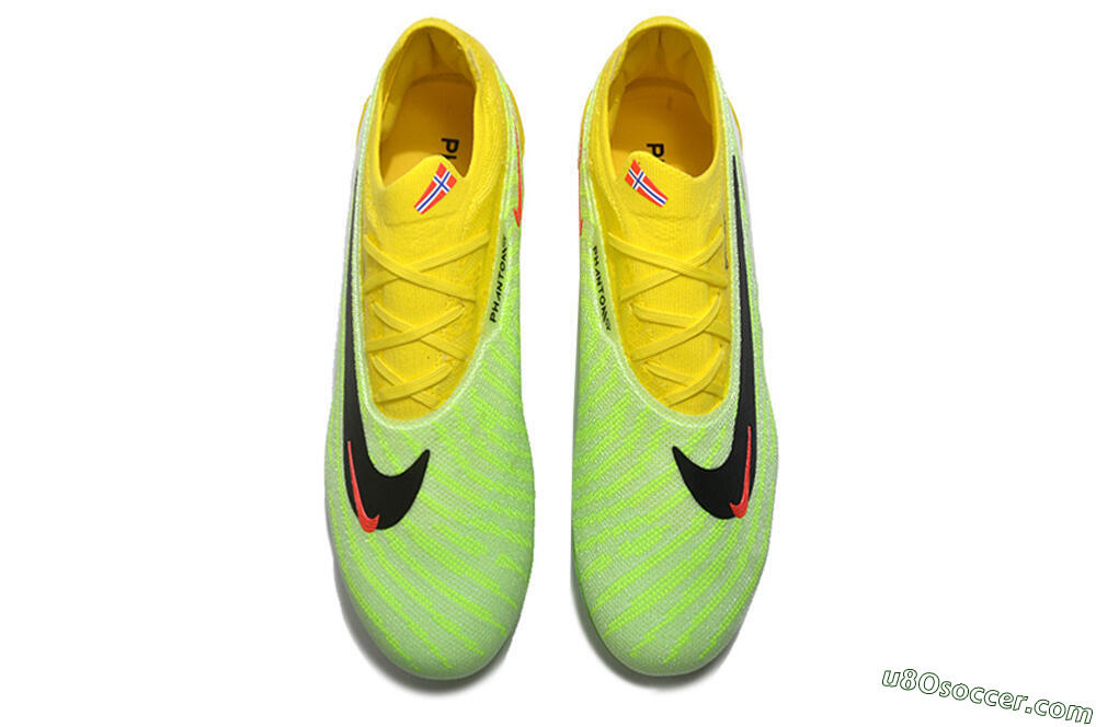 Nike Phantom GX Elite FG Firm Ground Soccer Cleats - Yellow/Green/Black/Red 4