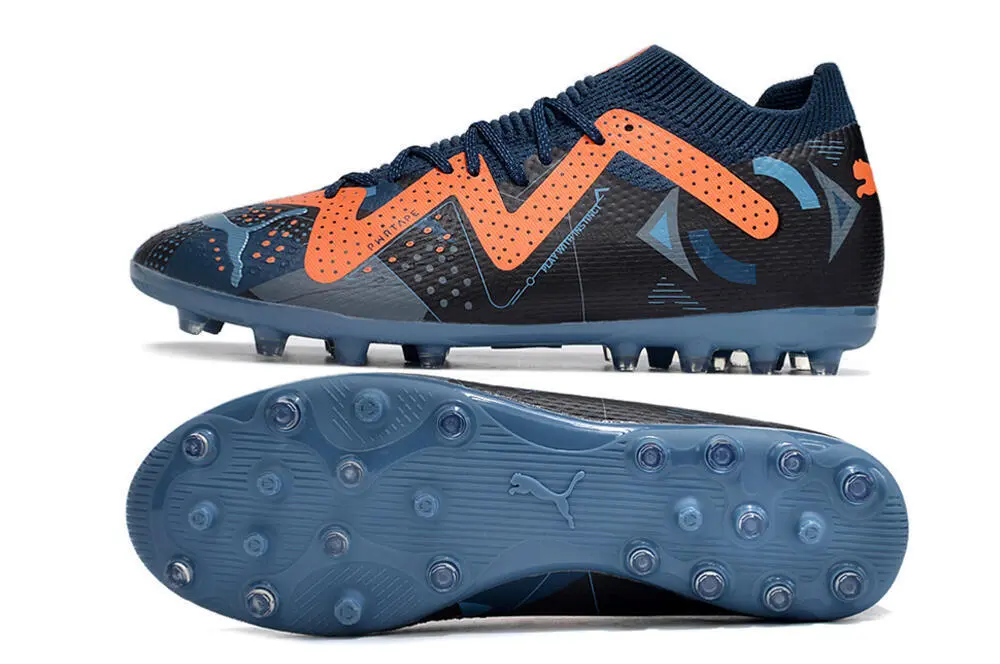 MG Multi Ground Soccer Cleats in Blue and Orange Colorway - Shop Now!