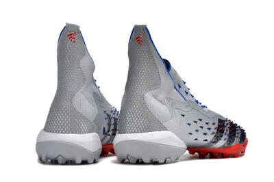 Adidas Predator Freak+ TF Artificial Turf Soccer Shoes - Silver/Blue/Red