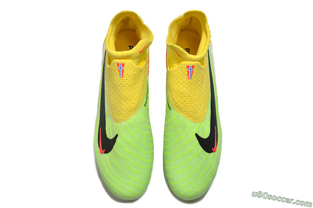 Nike Phantom GX Elite DF FG Firm Ground Soccer Cleats - Yellow/Green/Black/Red 4