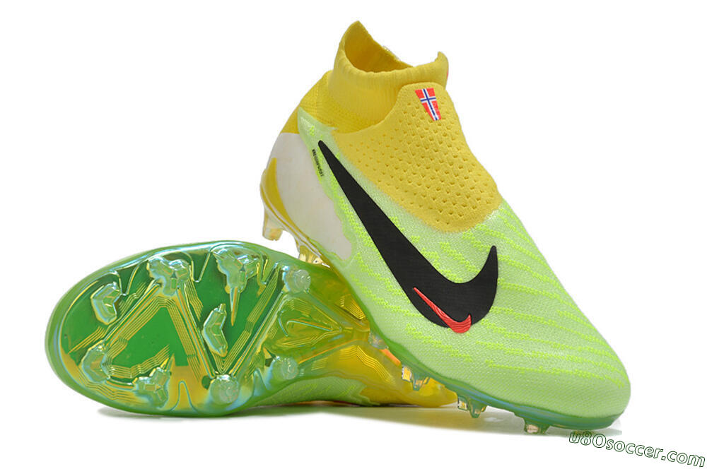 Nike Phantom GX Elite DF FG Firm Ground Soccer Cleats - Yellow/Green/Black/Red 3