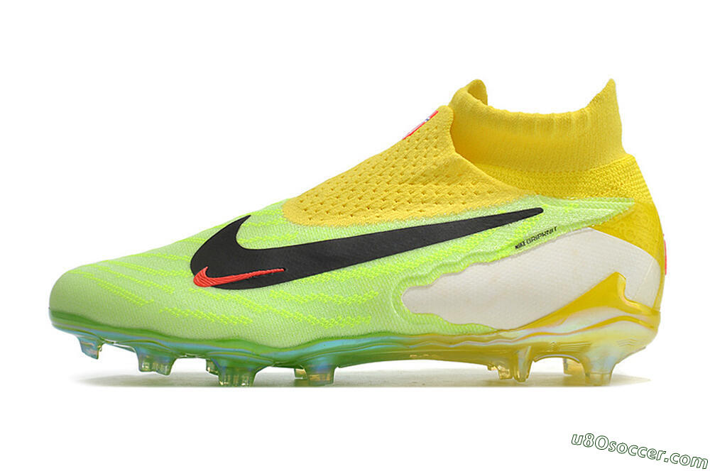 Nike Phantom GX Elite DF FG Firm Ground Soccer Cleats - Yellow/Green/Black/Red 2
