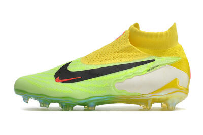 Nike Phantom GX Elite DF FG Firm Ground Soccer Cleats - Yellow/Green/Black/Red