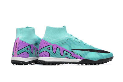 Nike Air Zoom Mercurial Superfly 9 Elite TF Artificial Turf Soccer Shoes - Blue/Black/Purple