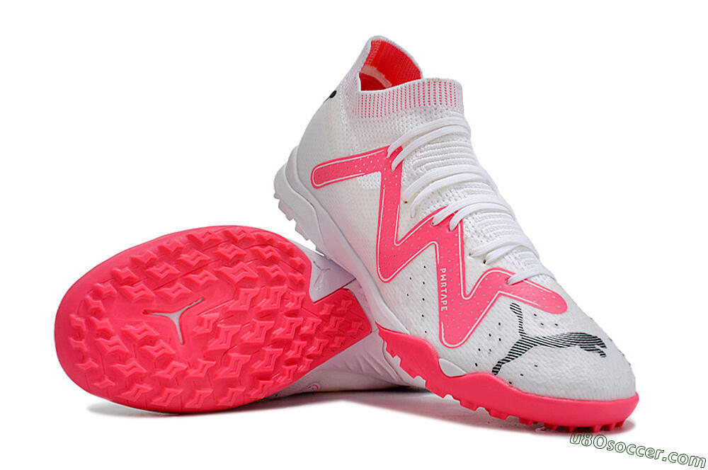 Puma Future Ultimate TF Artificial Turf Soccer Shoes - White/Red/Black 3