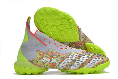 Adidas Predator Freak+ TF Artificial Turf Soccer Shoes - Grey/Red/Yellow