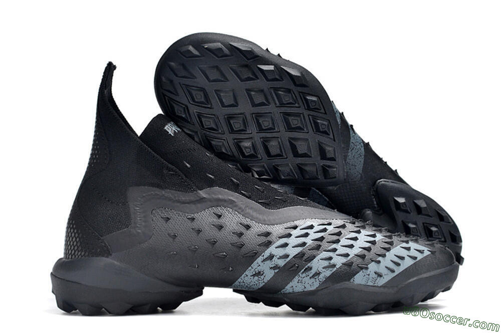 Adidas Predator Freak+ TF Artificial Turf Soccer Shoes - Black/Silver 1