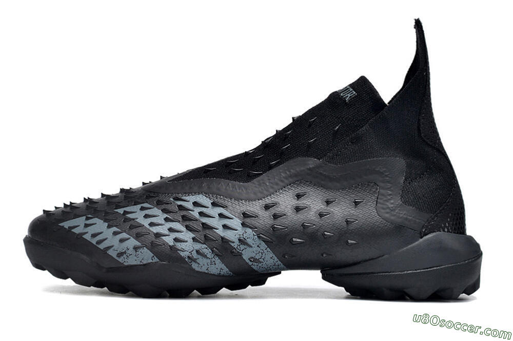 Adidas Predator Freak+ TF Artificial Turf Soccer Shoes - Black/Silver 2