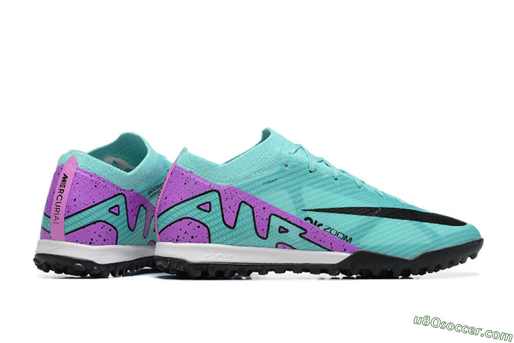 Nike Air Zoom Mercurial Vapor 15 Elite TF Artificial Turf Soccer Shoes - Blue/Black/Purple 8