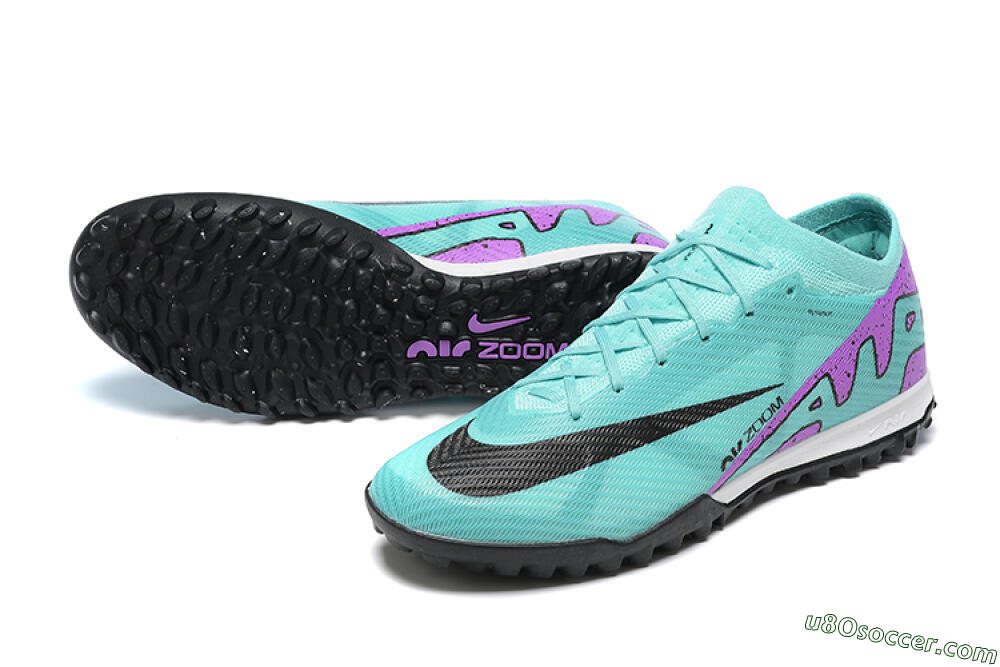 Nike Air Zoom Mercurial Vapor 15 Elite TF Artificial Turf Soccer Shoes - Blue/Black/Purple 3