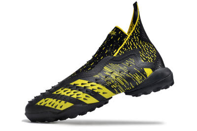Adidas Predator Freak+ TF Artificial Turf Soccer Shoes - Black/Yellow