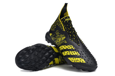 Adidas Predator Freak+ TF Artificial Turf Soccer Shoes - Black/Yellow