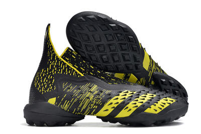 Adidas Predator Freak+ TF Artificial Turf Soccer Shoes - Black/Yellow