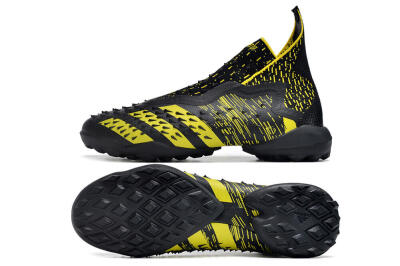 Adidas Predator Freak+ TF Artificial Turf Soccer Shoes - Black/Yellow