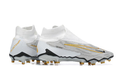Nike Phantom GX Elite DF FG Firm Ground Soccer Cleats - White/Gold/Black