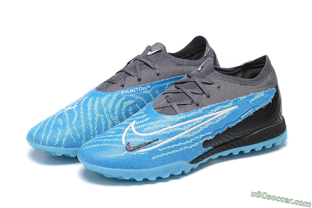 Nike Phantom GX Elite TF Artificial Turf Soccer Shoes - Blue/White/Black 5