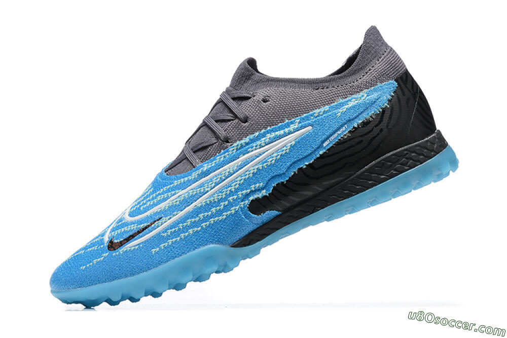 Nike Phantom GX Elite TF Artificial Turf Soccer Shoes - Blue/White/Black 8