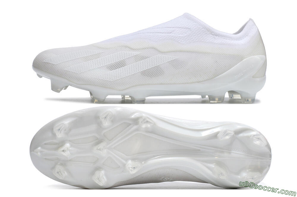 Adidas X Crazyfast+ LL FG Firm Ground Soccer Cleats - White/White/White 0
