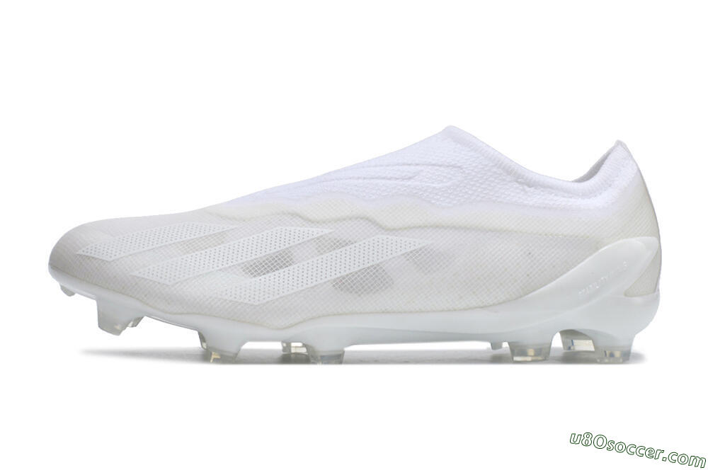 Adidas X Crazyfast+ LL FG Firm Ground Soccer Cleats - White/White/White 2