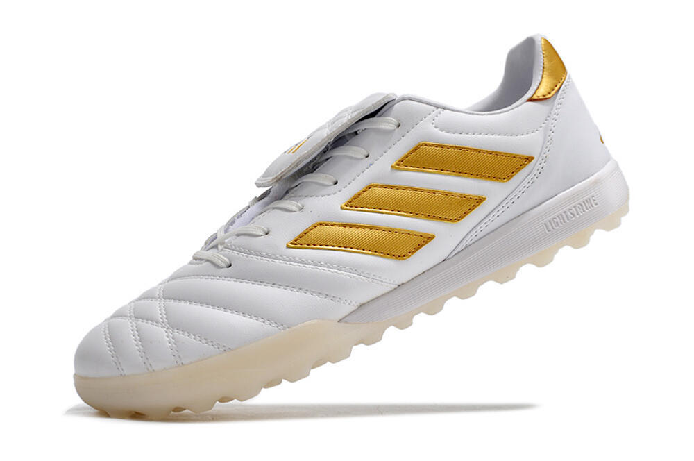 Adidas Copa Gloro TF Artificial Turf Soccer Shoes - White/Gold 5