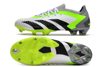 Adidas Predator Accuracy.1 FG Firm Ground Soccer Cleats - White/Black/Green/Grey