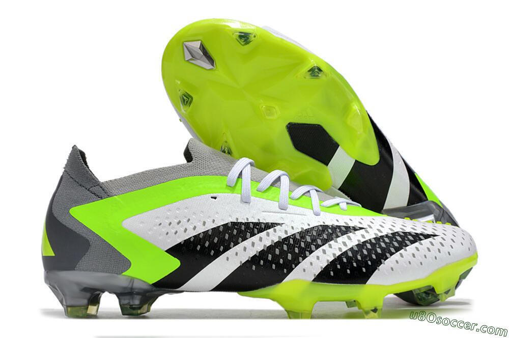Adidas Predator Accuracy.1 FG Firm Ground Soccer Cleats - White/Black/Green/Grey 1