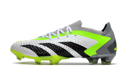 Adidas Predator Accuracy.1 FG Firm Ground Soccer Cleats - White/Black/Green/Grey