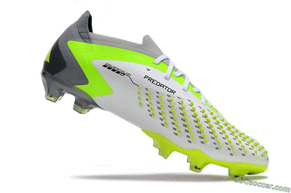 Adidas Predator Accuracy.1 FG Firm Ground Soccer Cleats - White/Black/Green/Grey 4